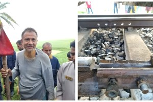 কলার মোচায় রেল দুর্ঘটনা রোধ, যাত্রীর প্রাণ রক্ষা