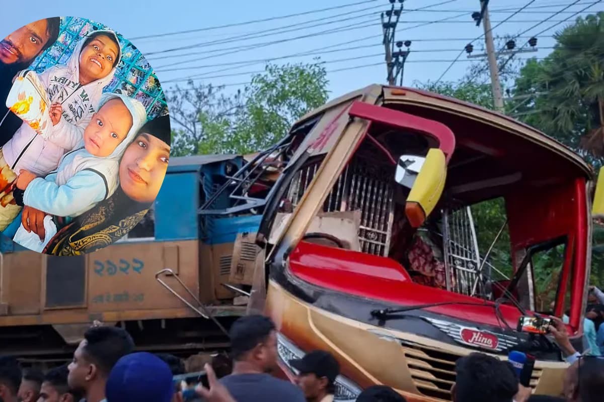 কুমিল্লা রেল দুর্ঘটনায় বেঁচে গেলেন বাবা, হারালেন স্ত্রী ও দুই সন্তানকে