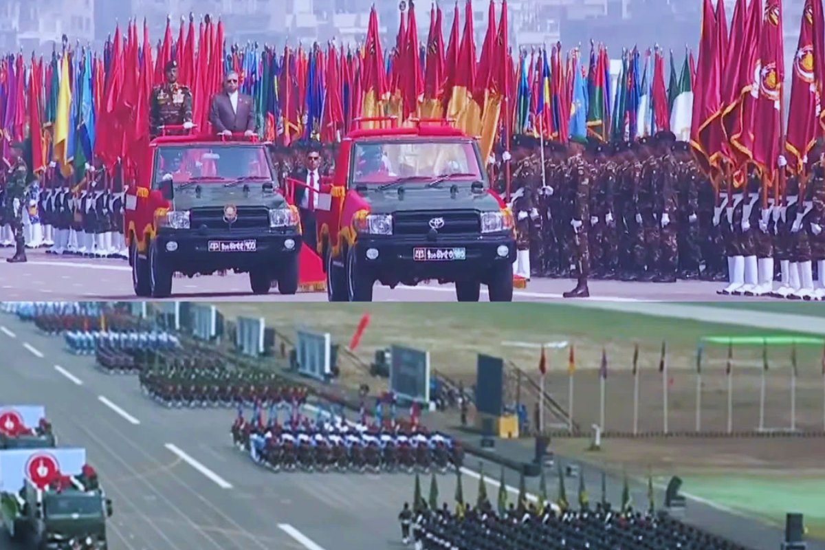 জাতীয় প্যারেড স্কোয়ারে রঙিন কুচকাওয়াজ ও আকাশজয়ী প্রদর্শনী