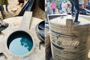 নাটোরে মাটির নিচে লুকানো ট্যাংক থেকে উদ্ধার ১০ হাজার লিটার তেল