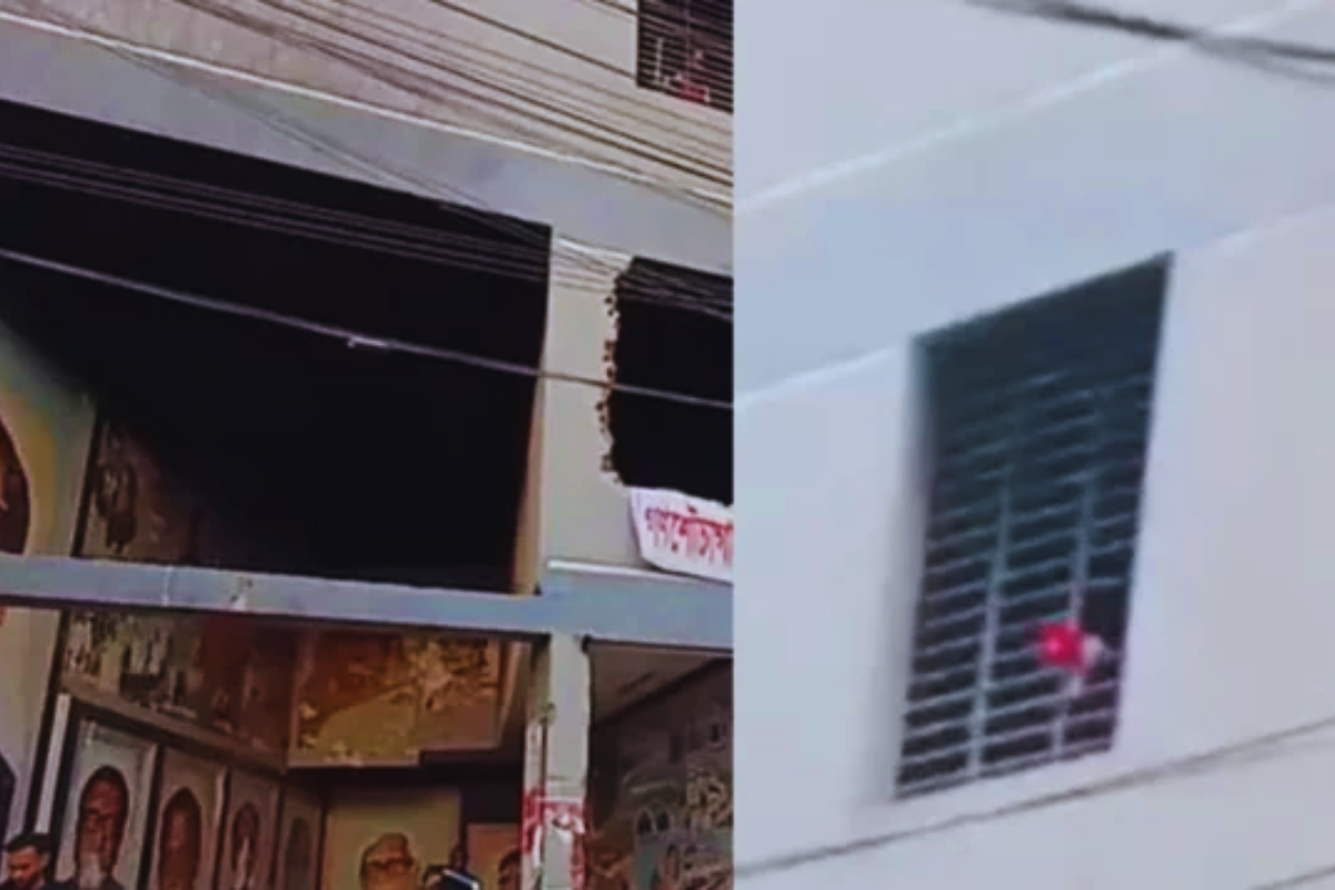 ভাঙা আওয়ামী লীগ কার্যালয়ে বাজলো ৭ মার্চের ভাষণ