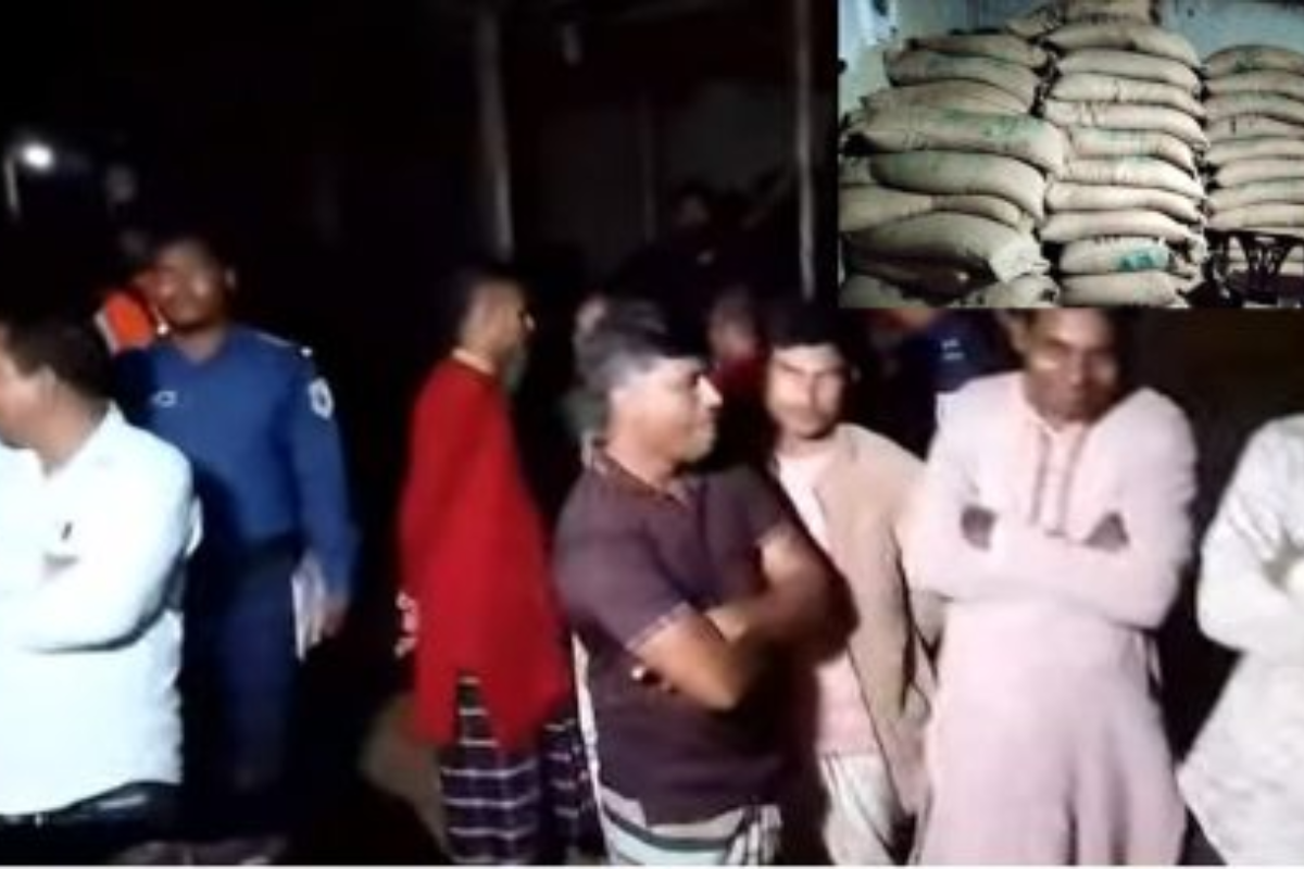 ভূরুঙ্গামারীতে অবৈধ চালের গুদামে পুলিশি অভিযান
