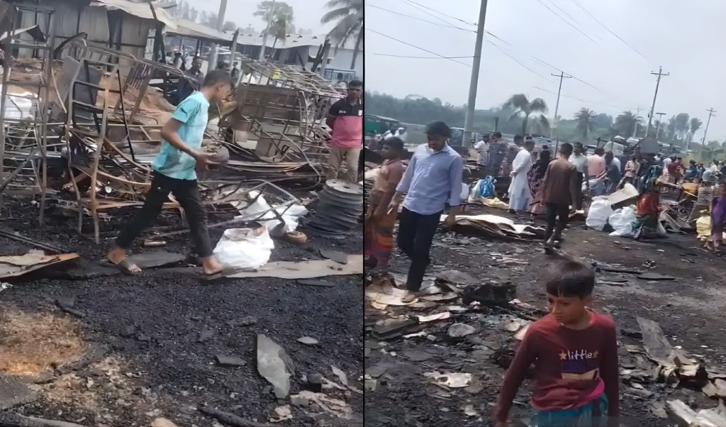 শর্টসার্কিটে পুড়ল ২৪ দোকান শর্টসার্কিটে পুড়ল ২৪ দোকান