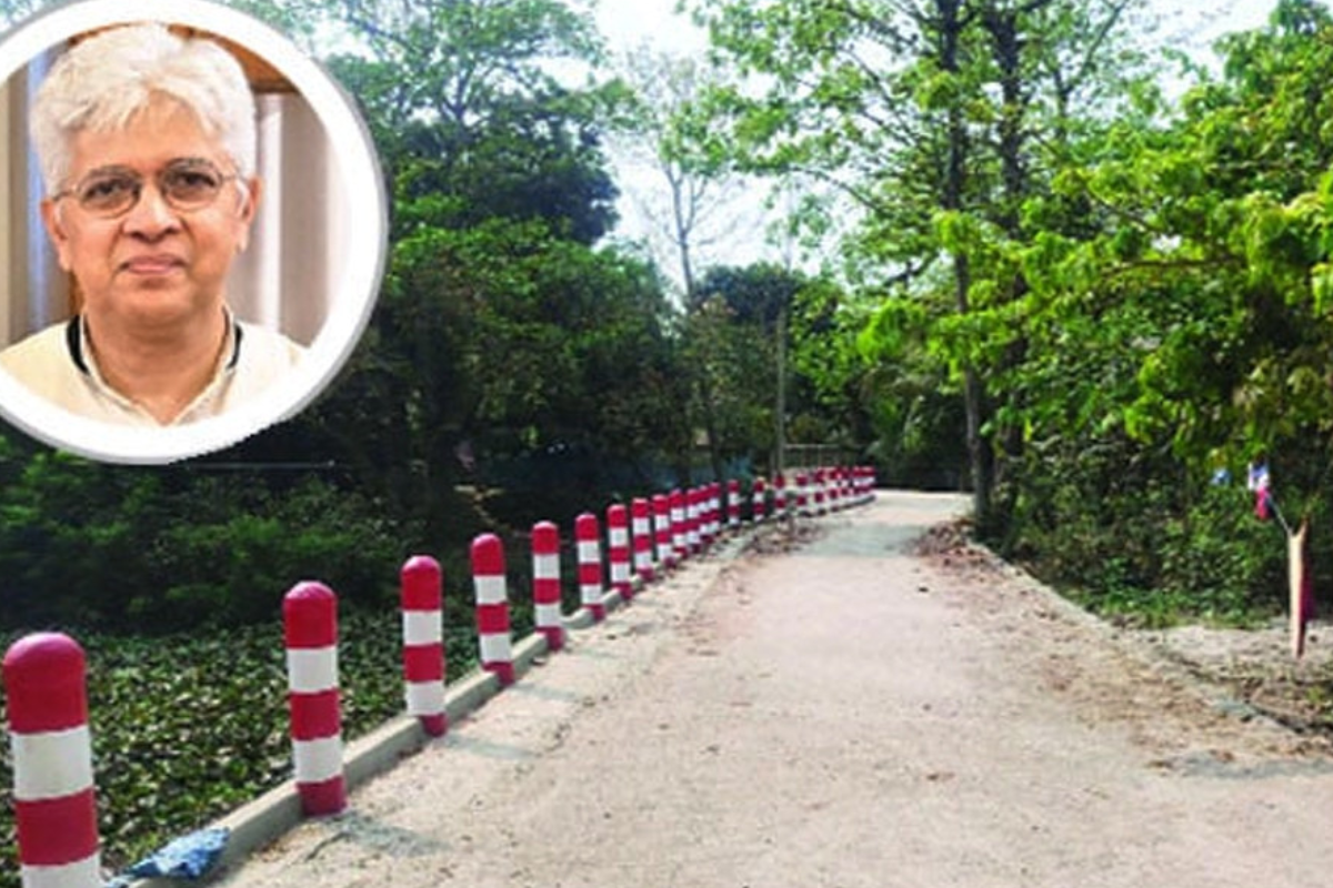 সাবেক উপদেষ্টা রাস্তা নির্মাণে প্রতিবেশী উচ্ছেদ