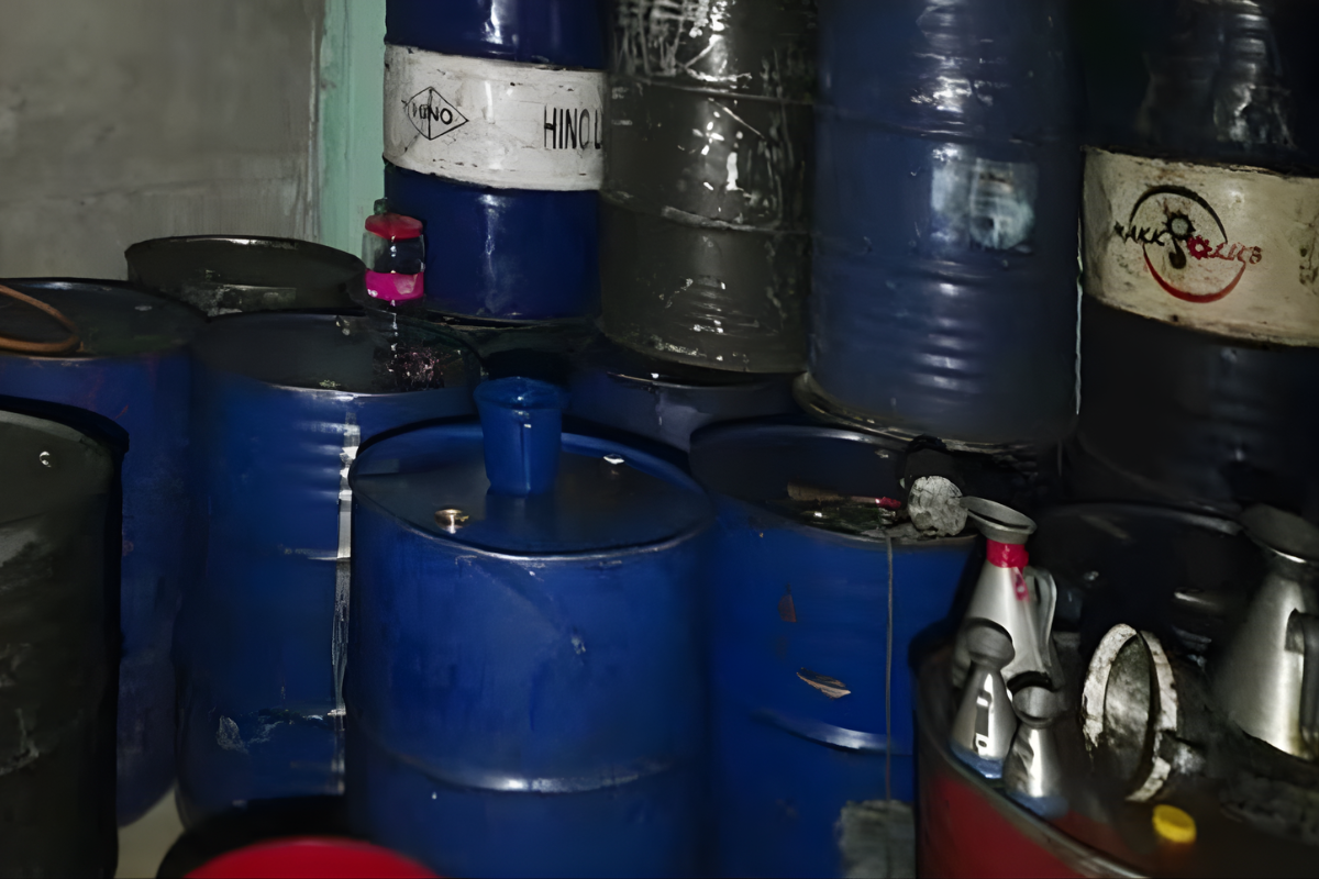 অবৈধ তেল মজুত, ১৬০০ লিটার ডিজেল জব্দ