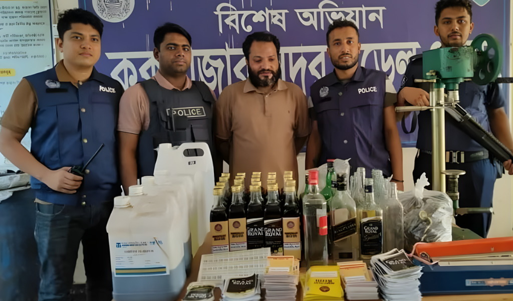 কক্সবাজারে নকল বিদেশি মদ কারখানায় অভিযান আটক ১ কক্সবাজারে নকল বিদেশি মদ কারখানায় অভিযান, আটক ১