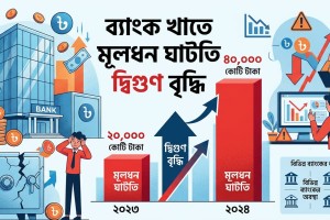 ব্যাংক খাতে মূলধন ঘাটতি দ্বিগুণ বৃদ্ধি