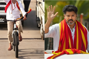 ভক্তের ফুলেল সম্ভাষণে থালাপতি বিজয়ের অপ্রস্তুত মুহূর্ত: নেটদুনিয়ায় হাস্যরস