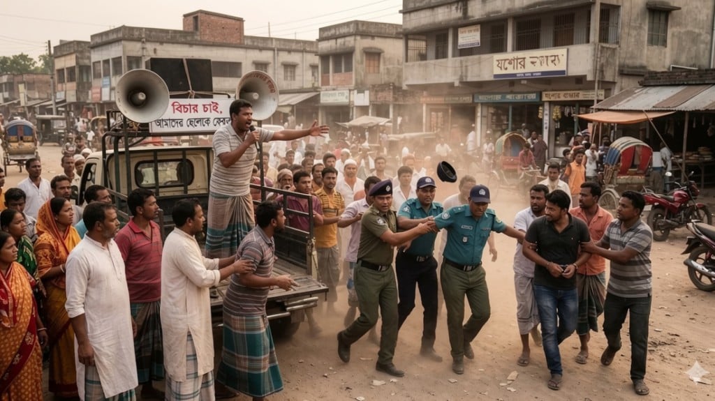 মাইকে ঘোষণা দিয়ে পুলিশকে পিটিয়ে আসামি ছিনতাই মাইকে ঘোষণা দিয়ে পুলিশকে পিটিয়ে আসামি ছিনতাই