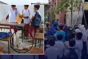 আলীগঞ্জ সরকারি প্রাথমিক বিদ্যালয়ে ক্লাস চলাকালে সিলিং ফ্যান ছিঁড়ে ৫ শিক্ষার্থী আহত
