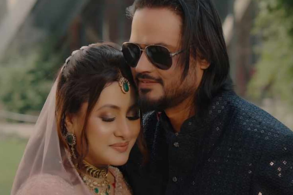 নববধূর সাজে স্বামীর সঙ্গে চিত্রনায়িকা পূর্ণিমার ভিডিও