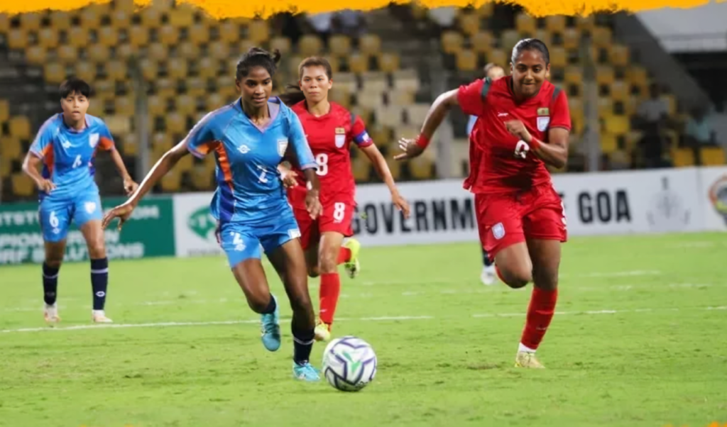 সাফ নারী ফুটবল দীর্ঘ সাত বছর পর ভারতের জয় সাফ নারী ফুটবল: দীর্ঘ সাত বছর পর ভারতের জয়