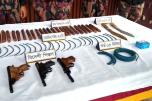 বড়লেখা সীমান্তে অস্ত্র-বিস্ফোরক উদ্ধার