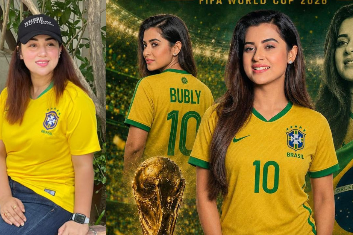 ব্রাজিলের সমর্থনে এক কাতারে অপু ও বুবলী