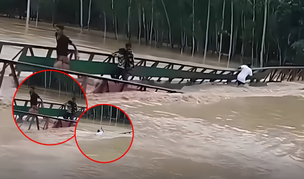 শেরপুরে পাহাড়ি ঢলে বেইলি ব্রিজ ভেঙে স্রোতে ভেসে গেলেন চারজন শেরপুরে পাহাড়ি ঢলে বেইলি ব্রিজ ভেঙে স্রোতে ভেসে গেলেন চারজন