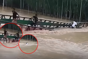 শেরপুরে পাহাড়ি ঢলে বেইলি ব্রিজ ভেঙে স্রোতে ভেসে গেলেন চারজন