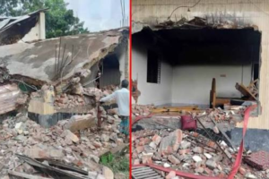 সাবেক ইউপি চেয়ারম্যানের বাড়ি ভেকু দিয়ে গুঁড়িয়ে দিল দুর্বৃত্তরা