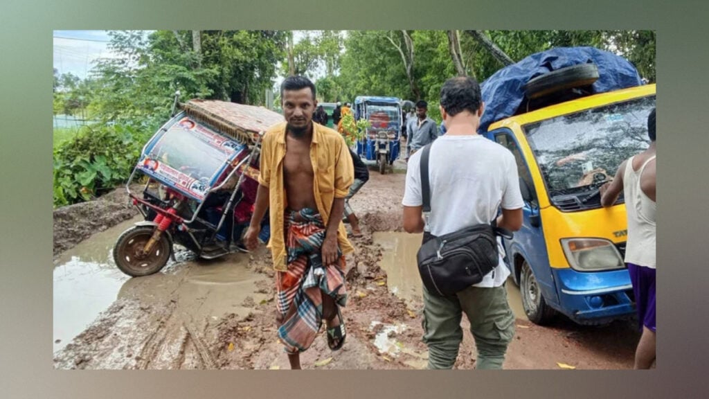 তিন মাসেই ভেঙে গেল ৩৬ লাখের সড়ক