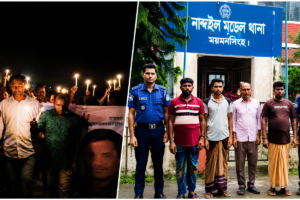 নান্দাইলে ঝটিকা মিছিল ও মোমবাতি প্রজ্বলন: আওয়ামী লীগের ৪ নেতা গ্রেফতার