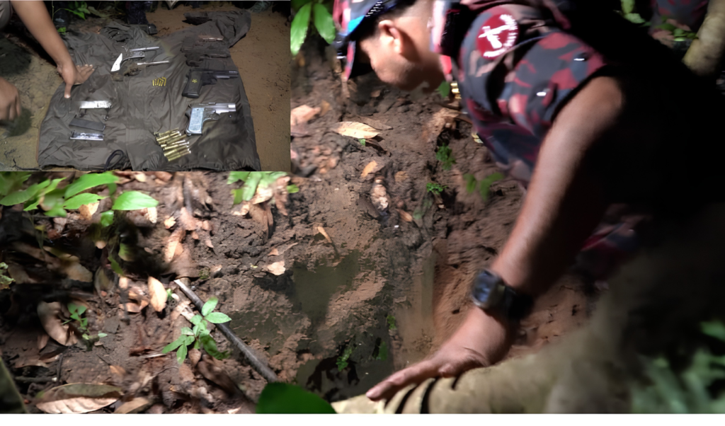 সাতছড়ির গহিন বনে মাটির নিচে অস্ত্র ও গুলি উদ্ধার করল বিজিবি
