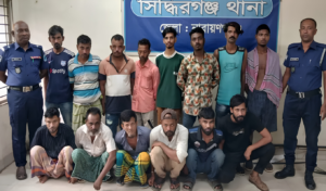 নারায়ণগঞ্জে সিদ্ধিরগঞ্জ পুলিশের বিশেষ অভিযানে গ্রেপ্তার ৪০