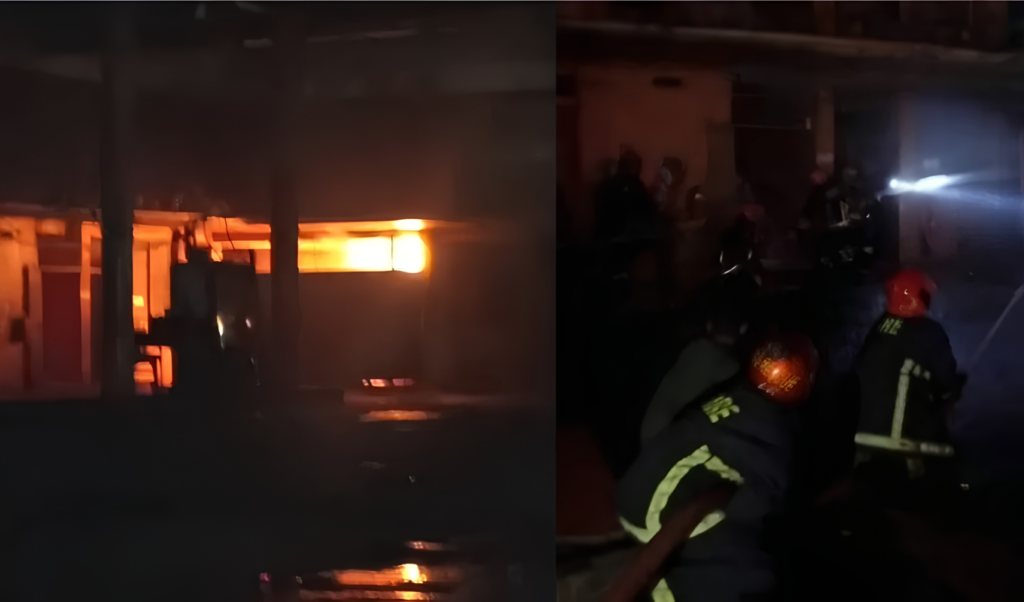 কুমিল্লায় মহাসড়কের পাশে সিএনজি পাম্পে আগুন