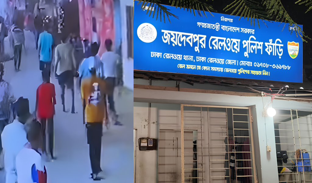গাজীপুরে পুলিশ ফাঁড়িতে সশস্ত্র হামলা ২ সদস্য আহত, আসামি ছিনতাইয়ের চেষ্টা