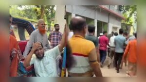 বাসের ধাক্কায় প্রাণ গেল ভ্যানের দুই আরোহীর
