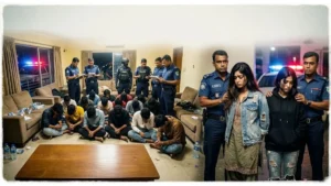 ভাটারার বাড়িতে ডিবির অভিযান, আটক পুলিশ কর্মকর্তার দুই মেয়ে